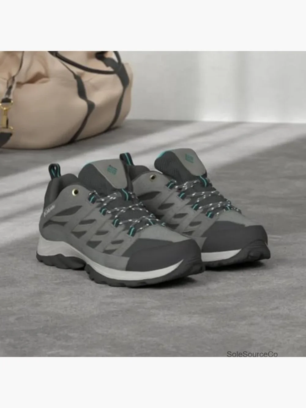 Suede Leather and Mesh Hiking Shoes with Omni-Grip Sole, Lightweight Midsole